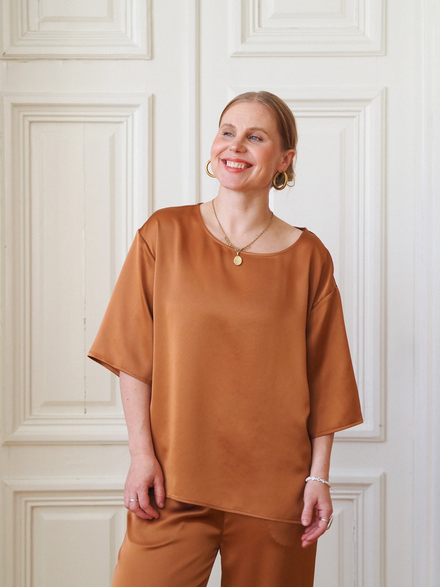 Elore Blouse, Caramel